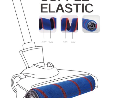 supple elastic electrical functional vacuum cleaner brush